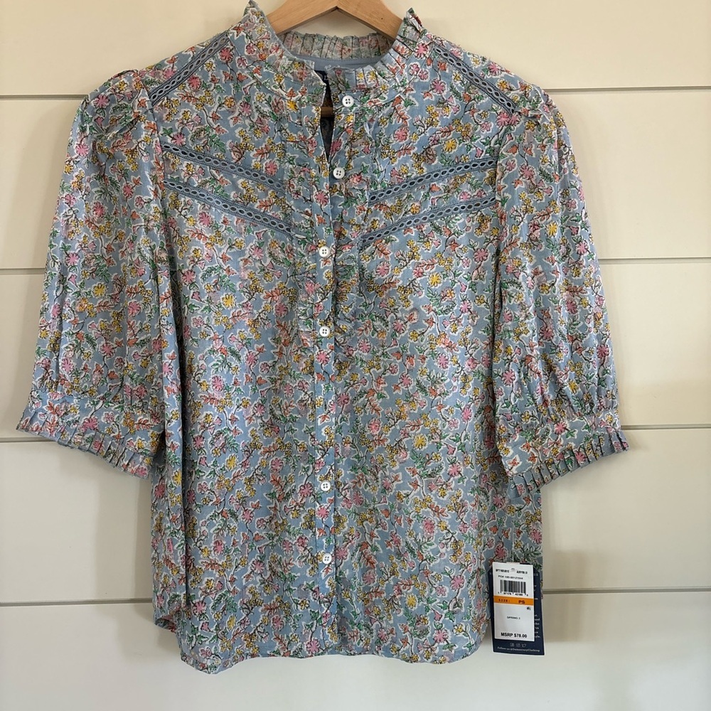 Democracy Multicolor Floral Blouse NWT